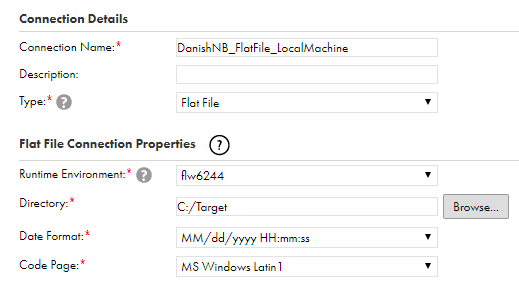 Connection Details