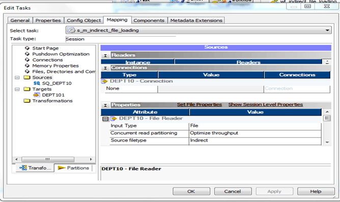 Indirect loading for flat files