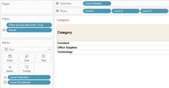 Set Actions Implementation in Tableau