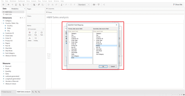 select Zone and Region