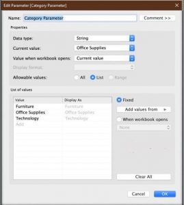 Create a parameter called Category Parameter